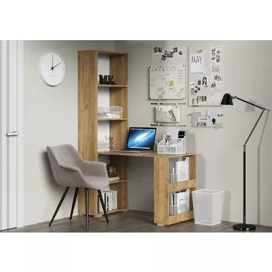 Стол-стеллаж Эва (Комплект 1)  - Дуб Крафт золотой (МК Стиль)