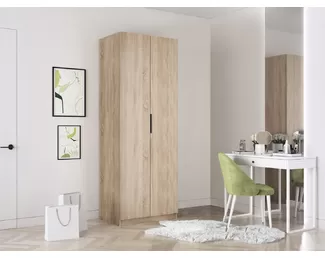 Шкаф Моно 2-х дверный складной (ЛДСП, штанга, 800) - Дуб Сонома (E1)