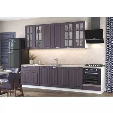 Кухня Виола Нео Кантри 3.0м - Матовая сирень Софт (МК Стиль)