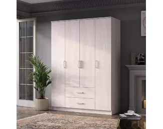 Шкаф 4-х створчатый Титан - Ясень белый (BTS)