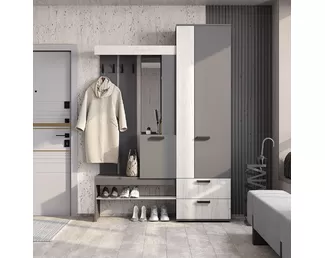 Прихожая Трамп - Графит/Дуб Крафт белый (BTS)