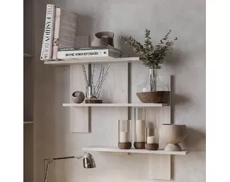 Полка навесная Дина АН-01 - Ясень белый (BTS)