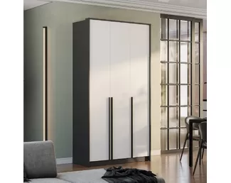 Шкаф 3-х створчатый Шарм ШК-10 - Графит/Белый (BTS)