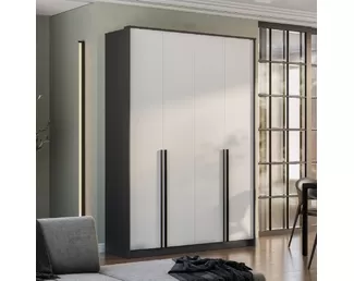 Шкаф 4-х створчатый Шарм ШК-15 - Графит/Белый (BTS)