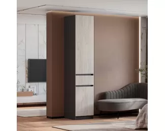 Пенал Багира ПН-01 - Графит/Дуб Крафт белый (BTS)