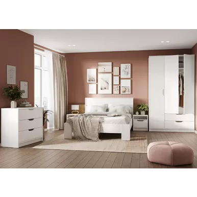 Спальня Руна (Комплект 1) - Белый (Стендмебель)