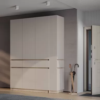 Шкафы Багира - Комплект 1 - Дуб Смоки/Кашемир (BTS)