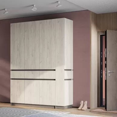 Шкафы Багира - Комплект 1 - Графит/Дуб Крафт белый (BTS)