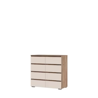 Комод Хелен КМ-04 (8 ящиков) - Дуб Крафт табачный/Кашемир (Стендмебель)