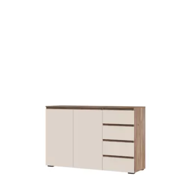 Комод Хелен КМ-06 (4 ящика) - Дуб Крафт табачный/Кашемир (Стендмебель)