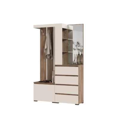 Прихожая Хелен ПР-01 - Дуб Крафт табачный/Кашемир (Стендмебель)