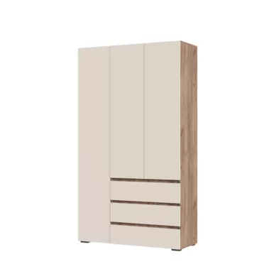 Шкаф 3х створчатый Хелен ШК-06 - Дуб Крафт табачный/Кашемир (Стендмебель)