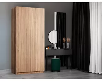 Шкаф Локер 2-х дверный складной Push-to-move левый (ЛДСП, 1000) - Дуб Сонома (E1)