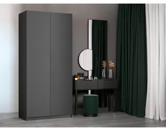 Шкаф Локер 2-х дверный складной Push-to-move левый (ЛДСП, 1000) - Серый Диамант (E1)