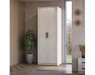 Шкаф 2-х створчатый Фиеста - Дуб Крафт белый (BTS)