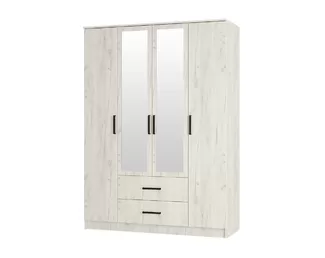 Шкаф 4-х створчатый Фиеста - Дуб Крафт белый (BTS)
