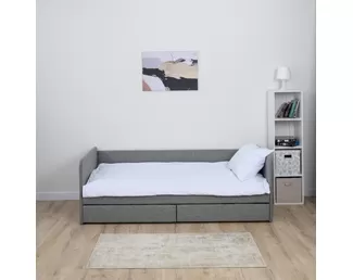 Диван-кровать Leon ЯМ (200) - Серая рогожка (Romack)