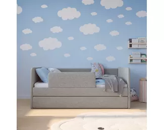 Кровать Jenny (160х80, ЯБ) - Серая рогожка (Romack)