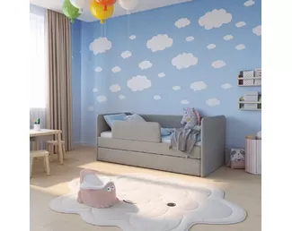 Кровать Jenny (160х80, ЯМБ) - Серая рогожка (Romack)