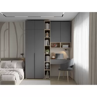 Детская Мультиформ/Бостон - Комплект 2 - Дуб Фербенк/Серый графит (Горизонт)