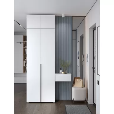 Прихожая Мультиформ/Бостон - Комплект 1 - Белый (Горизонт)