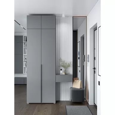 Прихожая Мультиформ/Бостон - Комплект 1 - Серый графит (Горизонт)