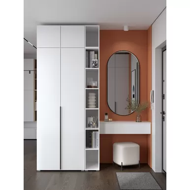 Прихожая Мультиформ/Бостон - Комплект 3 - Белый (Горизонт)