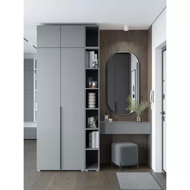 Прихожая Мультиформ/Бостон - Комплект 3 - Серый графит (Горизонт)