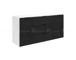 Комод Кантри (1500) - Бетон Пайн светлый/Черный Лофт (Рикко)