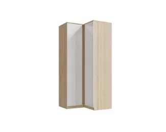 Шкаф угловой прямой Челси - Дуб Сонома/Белый глянец (МИФ)