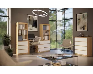 Детская Челси - Комплект 4 - Дуб Сонома/Белый глянец (МИФ)