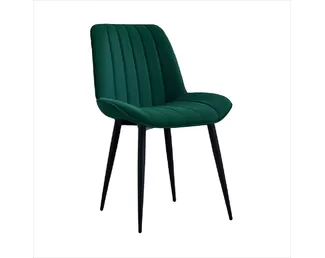 Стул Канцлер (2 шт.) - Велюр Изумруд/Черный (ДСВ Мебель)