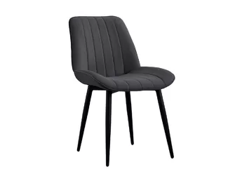 Стул Канцлер (2 шт.) - Велюр Грей/Черный (ДСВ Мебель)