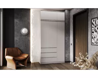 Шкаф Челси 1200 с антресолью Челси к шкафу (1200) - Кашемир (МИФ)