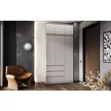 Шкаф Челси 1200 с антресолью Челси к шкафу (1200) - Кашемир (МИФ)