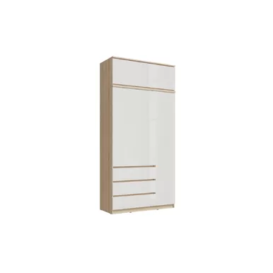 Шкаф Челси 1200 с антресолью Челси к шкафу (1200) - Дуб Сонома/Белый глянец (МИФ)