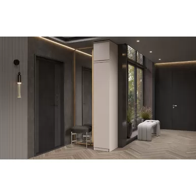 Пенал Челси 1 створка с антресолью к пеналу (400) - Кашемир (МИФ)