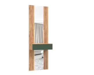 Тумба с зеркалом Марвэл - Дуб Крафт / Браш Мени Грин (МИФ)