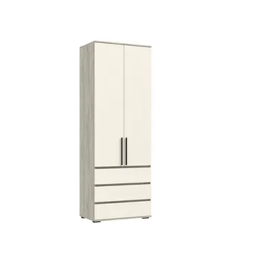 Шкаф 2-х створчатый Норд (800) с ящиками - Дуб Крафт серый/Кашемир (МИФ)