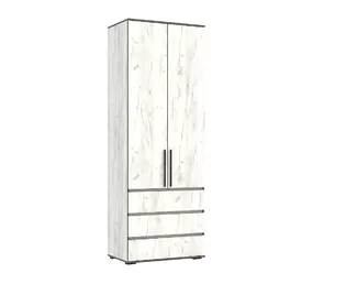 Шкаф 2-х створчатый Норд (800) с ящиками - Дуб Крафт белый (МИФ)