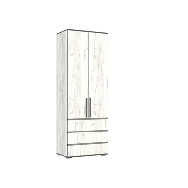 Шкаф 2-х створчатый Норд (800) с ящиками - Дуб Крафт белый (МИФ)