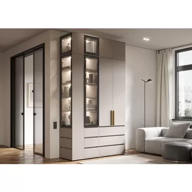 Шкафы Норд с антресолями - Комплект 6 - Кашемир (МИФ)