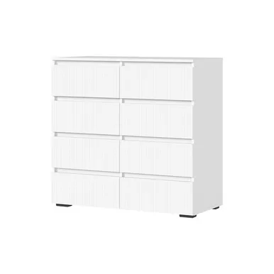 Комод Хелен КМ-04 (МДФ, 8 ящиков) - Белый (Стендмебель)