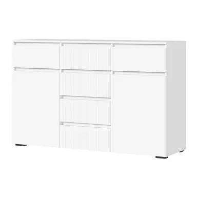 Комод Хелен КМ-05 (МДФ, 6 ящиков) - Белый (Стендмебель)
