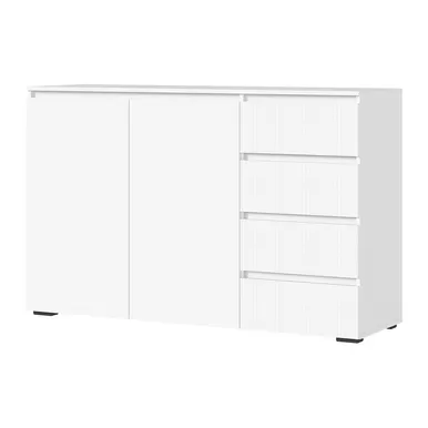 Комод Хелен КМ-06 (МДФ, 4 ящика) - Белый (Стендмебель)