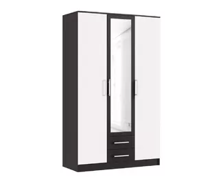 Шкаф для одежды 3-дверный Мартина - Венге/Белый глянец (МИФ)