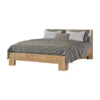 Кровать Хелен КР-03 (МДФ) - Дуб Крафт золотой/Белый (Стендмебель)