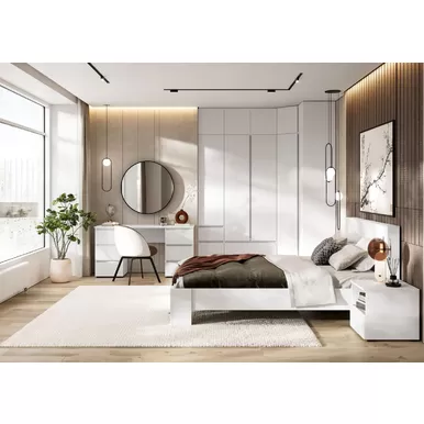 Спальня Хелен (МДФ) - Комплект 2 - Белый (Стендмебель)