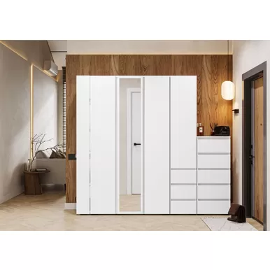 Прихожая Хелен (МДФ) - Комплект 1 - Белый (Стендмебель)