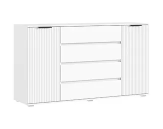 Комод Марвэл (2 двери 4 ящика) - Белый / Браш Вайт (МИФ)